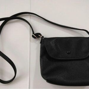 Classic Black Crossbody Bag with Flap
